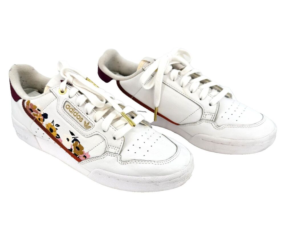 Adidas Continental 80 HER Studio London Floral Womens 8 White FW2536